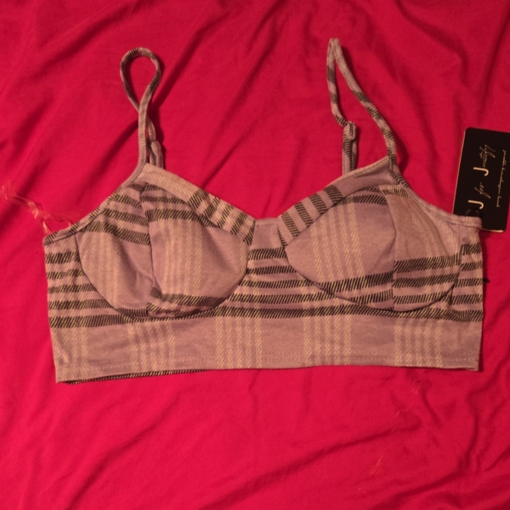 J for Justify Lilac Plaid Bralette